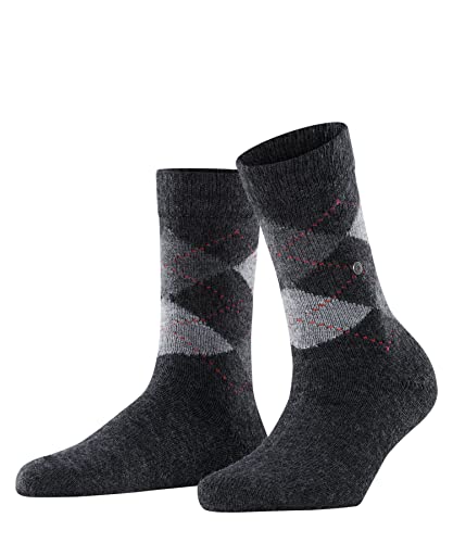 Burlington Damen Socken Whitby W So weich und warm gemustert 1 Paar, Grau Anthracite Mouline 3087, 36-41 von Burlington