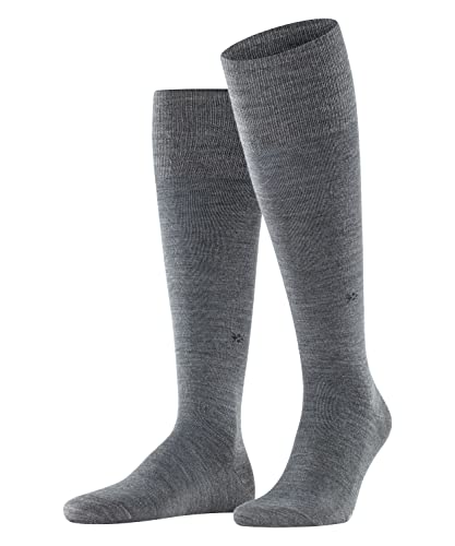 Burlington Herren Kniestrümpfe Leeds M KH Wolle lang einfarbig 1 Paar, Grau (Dark Grey 3070), 40-46 von Burlington