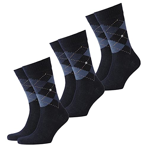 Burlington 3er Pack Herren Socken PRESTON - Rautenmuster, 40-46 (3x 1 Paar) (dunkelblau (dark navy)) von Burlington