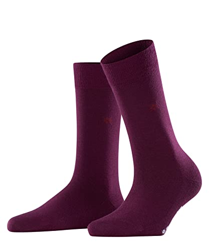 Burlington Damen Socken Bloomsbury W SO Wolle einfarbig 1 Paar, Rot (Merlot 8005), 36-41 von Burlington
