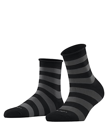 Burlington Damen Kurzsocken Aberdeen W SSO Baumwolle gemustert 1 Paar, Schwarz (Black 3000), 36-41 von Burlington