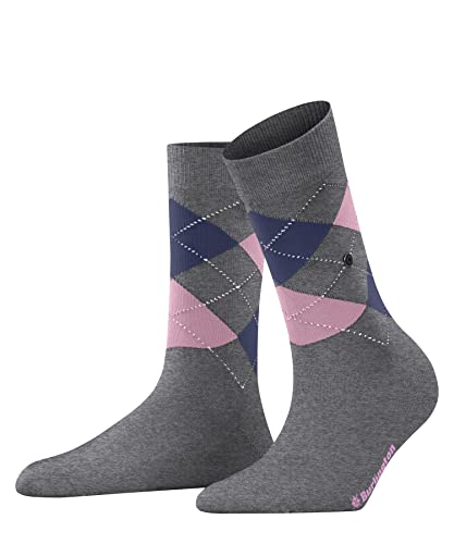 Burlington Damen Socken Covent Garden W SO Baumwolle gemustert 1 Paar, Grau (Concrete Melange 3615), 36-41 von Burlington