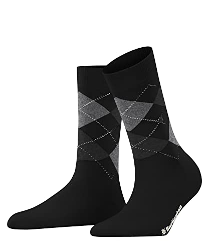 Burlington Damen Covent Garden Socken atmungsaktive nachhaltige biologische Baumwolle verstärkt flache Naht für druckfreie Fußspitze mit Argyle ONE-SIZE-FITS-ALL als Geschenk 1 Paar von Burlington