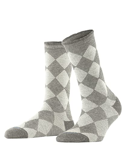 Burlington Damen Socken Dalston W SO Baumwolle Schurwolle gemustert 1 Paar, Grau (Cloud Melange 3228), 36-41 von Burlington