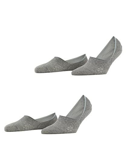 Burlington Damen Füßlinge Everyday 2-Pack W IN Baumwolle unsichtbar einfarbig 2 Paar, Grau (Light Grey 3400) neu - umweltfreundlich, 39-40 von Burlington