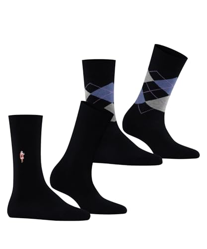 Burlington Damen Socken Everyday X-Mas Multipack W So Baumwolle gemustert 2 Paar, Blau Navy Blue Mix 0050, 36-41 von Burlington