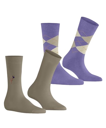 Burlington Damen Socken Everyday X-Mas Multipack W So Baumwolle gemustert 2 Paar, Mehrfarbig Beige Lilac 0060, 36-41 von Burlington