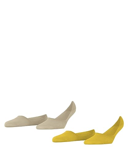 Burlington Damen Füßlinge Everyday 2-Pack W IN Baumwolle unsichtbar einfarbig 2 Paar, Gelb (Yellow 1140) neu - umweltfreundlich, 41-42 von Burlington