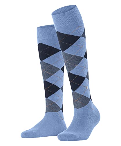 Burlington Damen Kniestrümpfe Queen W Kh Baumwolle lang gemustert 1 Paar, Blau Light Blue 6541, 36-41 von Burlington