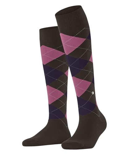 Burlington Damen Kniestrümpfe Queen W Kh Baumwolle lang gemustert 1 Paar, Braun Autumn Melange 5880, 36-41 von Burlington