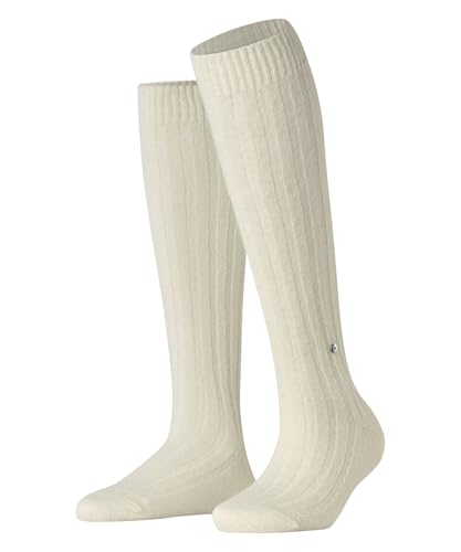 Burlington Damen Kniestrümpfe Soft Rib W Kh Alpaka Wolle lang einfarbig 1 Paar, Weiß Off-White 2040, 35-38 von Burlington