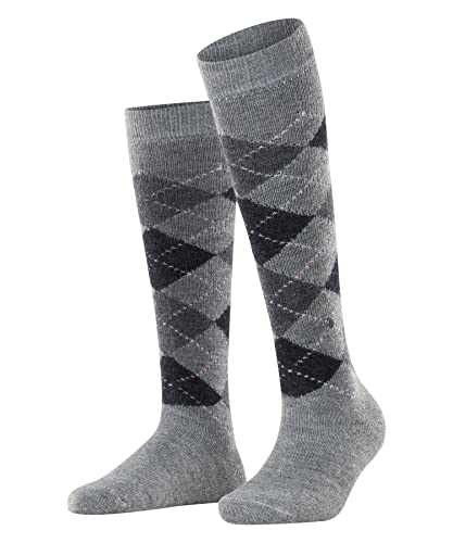 Burlington Damen Kniestrümpfe Whitby W Kh weich und warm lang gemustert 1 Paar, Grau 3397, 36-41 von Burlington