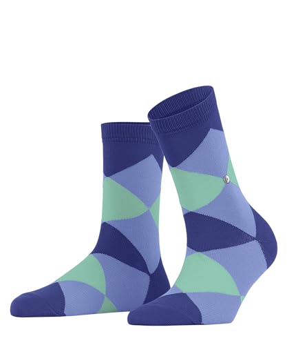 Burlington Damen Kurzsocken Bonnie W SSO Baumwolle gemustert 1 Paar, Blau (Deep Blue 6046) neu - umweltfreundlich, 36-41 von Burlington