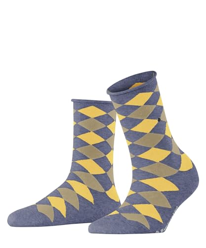 Burlington Damen Kurzsocken Sandy W SSO Baumwolle gemustert 1 Paar, Blau (Light Jeans 6662), 36-41 von Burlington