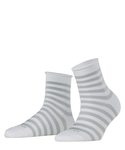 Burlington Damen Kurzsocken Swansea W SSO Baumwolle gemustert 1 Paar, Weiß (White 2000), 36-41 von Burlington