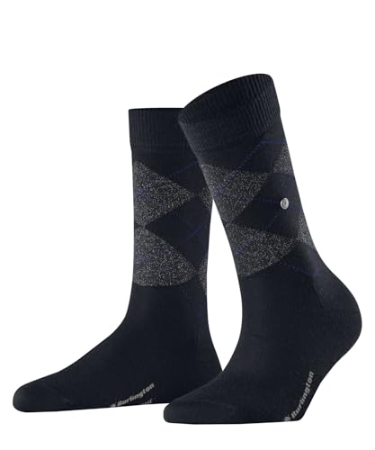 Burlington Damen Socken Marylebone Lurex W So Wolle gemustert 1 Paar, Blau Marine 6125, 36-41 von Burlington