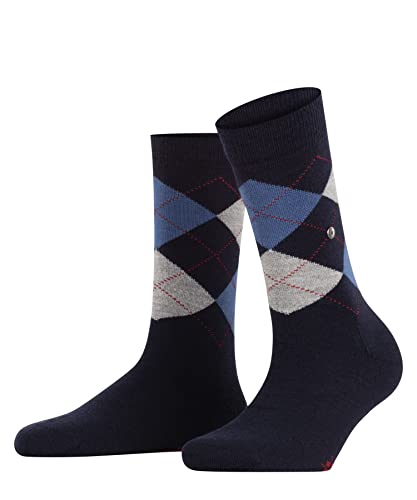 Burlington Damen Socken Marylebone W SO Wolle gemustert 1 Paar, Blau (Dark Navy 6375), 36-41 von Burlington