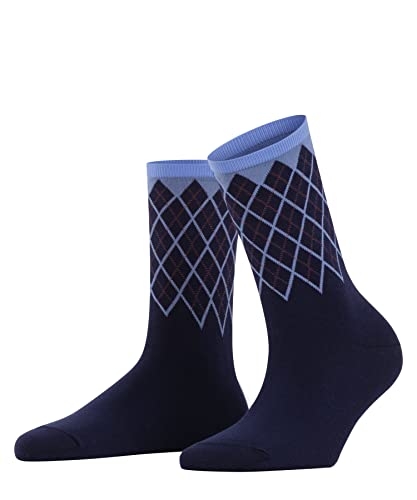 Burlington Damen Socken Mayfair W SO Baumwolle gemustert 1 Paar, Blau (Marine 6120), 36-41 von Burlington