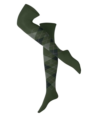 Burlington Damen Overknee-Socken Marylebone W Ok Wolle lang gemustert 1 Paar, Grün Asparagus 7045, 36-41 von Burlington