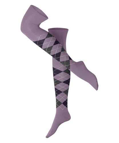 Burlington Damen Overknee-Socken Marylebone W Ok Wolle lang gemustert 1 Paar, Lila Sephia Dust 6328, 36-41 von Burlington