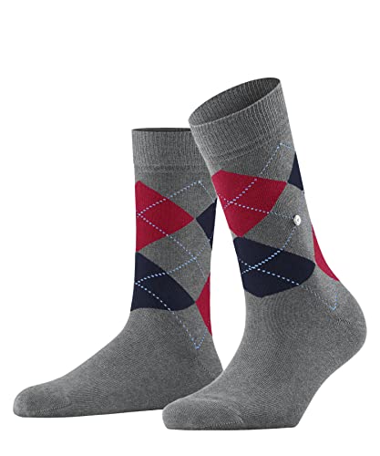 Burlington Damen Socken Queen W SO Baumwolle gemustert 1 Paar, Grau (Rock-Steel 3394) neu - umweltfreundlich, 36-41 von Burlington