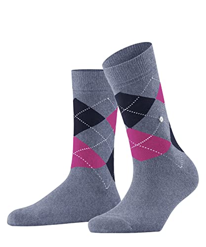 Burlington Damen Socken Queen W SO Baumwolle gemustert 1 Paar, Blau (Cobalt 6671) neu - umweltfreundlich, 36-41 von Burlington