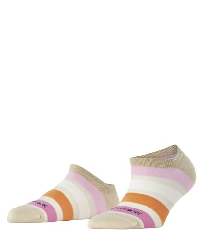 Burlington Damen Sneakersocken Daylight Stripe W SN Baumwolle kurz gemustert 1 Paar, Beige (Zement 4077), 36-41 von Burlington