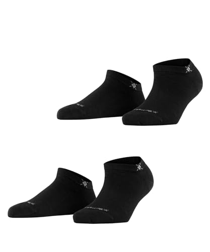 Burlington Damen Sneakersocken Everyday Sneaker Multipack W Sn Baumwolle kurz einfarbig 2 Paar, Schwarz Black 3000, 36-41 von Burlington