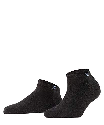 Burlington Damen Sneakersocken Soho Vibes W SN Baumwolle kurz einfarbig 1 Paar, Schwarz (Black 3000), 36-41 von Burlington