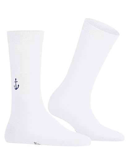 Burlington Damen Socken Brit Style W SO Baumwolle gemustert 1 Paar, Weiß (White 2000), 36-41 von Burlington