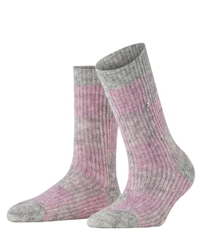 Burlington Damen Socken Charming Checks W So Alpaka Wolle gemustert 1 Paar, Grau Light Heather 3223, 36-41 von Burlington