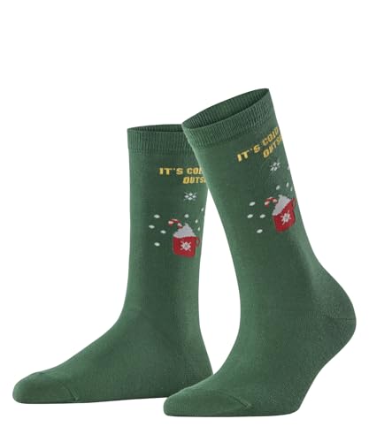 Burlington Damen Socken Cold Outside W So Baumwolle gemustert 1 Paar, Grün Eucalyptus 7502, 36-41 von Burlington