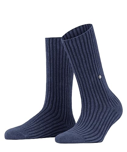 Burlington Damen Socken Cosy Cord Baumwolle einfarbig 1 Paar, Blau (Night Blue 6578), 36-41 von Burlington