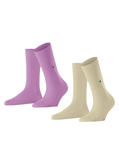 Burlington Damen Socken Everyday 2-Pack W SO Baumwolle einfarbig 2 Paar, Beige (Creme 2050), 36-41 von Burlington