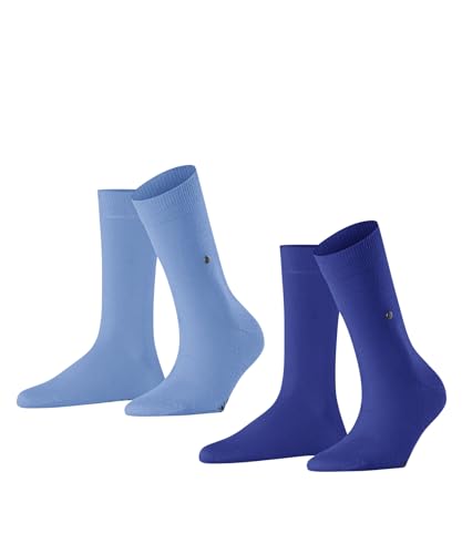 Burlington Damen Socken Everyday 2-Pack W SO Baumwolle einfarbig 2 Paar, Blau (Royal 6710), 36-41 von Burlington