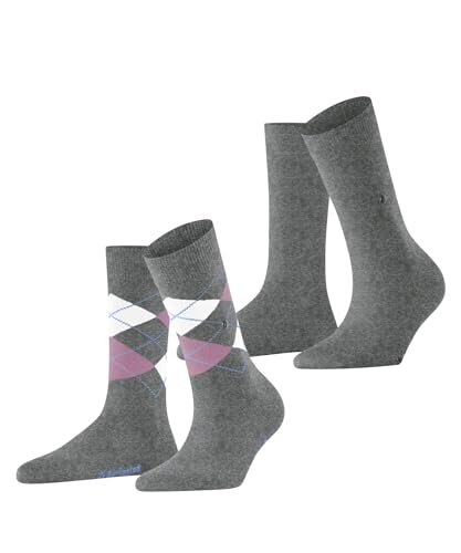Burlington Damen Socken Everyday Mix Multipack W So Baumwolle gemustert 2 Paar, Grau Light Grey 3401, 36-41 von Burlington