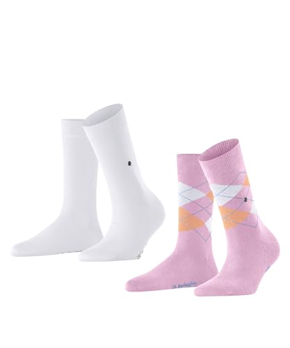 Burlington Damen Socken Everyday Mix 2-Pack W SO Baumwolle gemustert 2 Paar, Rosa (Sporty Rose 8393), 36-41 von Burlington