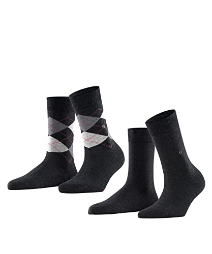 Burlington Damen Socken Everyday Mix Multipack W So Baumwolle gemustert 2 Paar, Grau Anthracite Melange 3081, 36-41 von Burlington