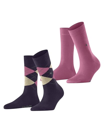 Burlington Damen Socken Everyday Mix Multipack W So Baumwolle gemustert 2 Paar, Rot Wineberry 8761, 36-41 von Burlington