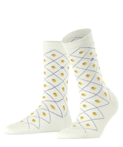 Burlington Damen Socken Lemon W SO Baumwolle gemustert 1 Paar, Weiß (Off-White 2040), 36-41 von Burlington