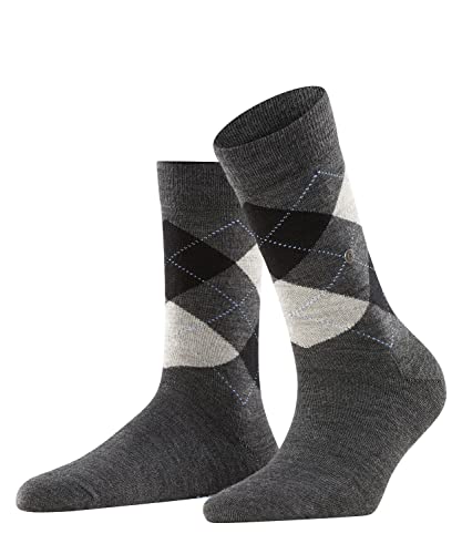 Burlington Damen Socken Marylebone W SO Wolle gemustert 1 Paar, Grau (Anthracite Melange 3090), 36-41 von Burlington