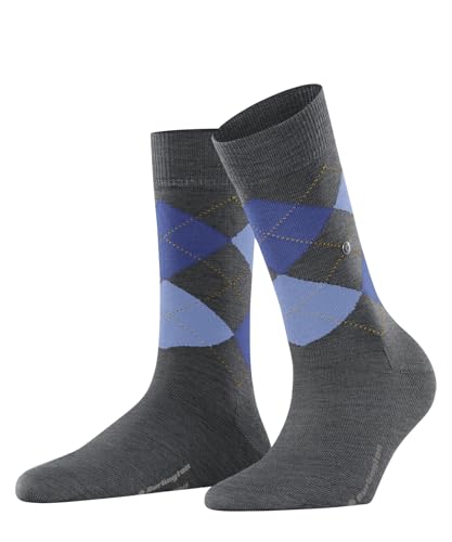 Burlington Damen Socken Marylebone W So Wolle gemustert 1 Paar, Grau Dark Grey 3070, 36-41 von Burlington