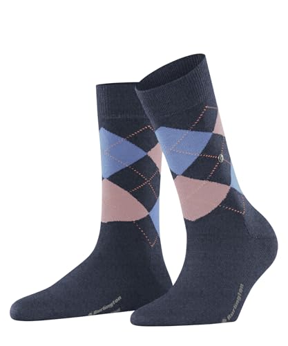 Burlington Damen Socken Marylebone W So Wolle gemustert 1 Paar, Blau Dark Blue Melange 6688, 36-41 von Burlington