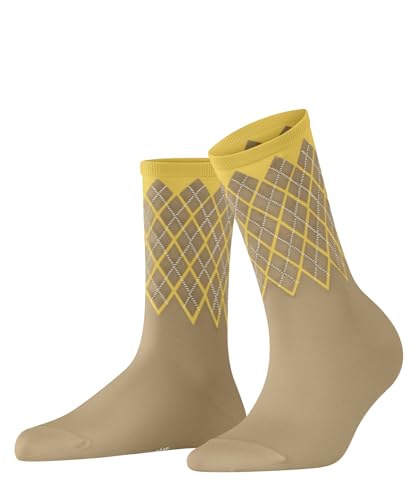 Burlington Damen Socken Mayfair W SO Baumwolle gemustert 1 Paar, Beige (Sahara 4260), 36-41 von Burlington