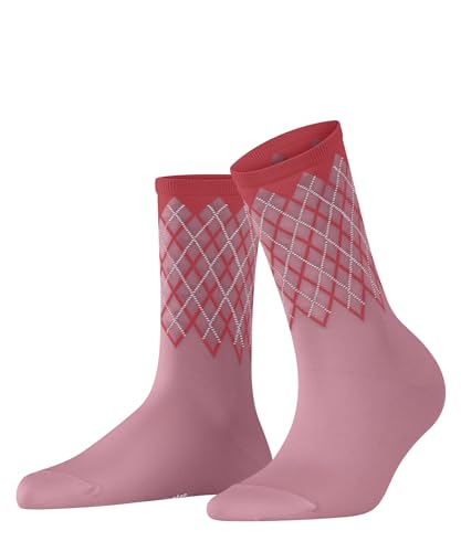 Burlington Damen Socken Mayfair W SO Baumwolle gemustert 1 Paar, Rot (Rose/Beige 8475), 36-41 von Burlington