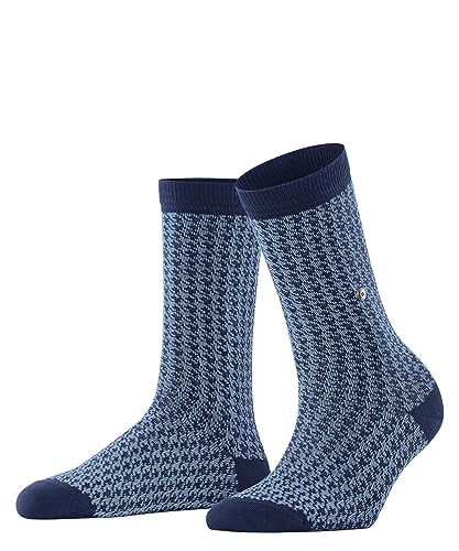 Burlington Damen Socken Pepita Baumwolle gemustert 1 Paar, Blau (Royal Blue 6000), 36-41 von Burlington