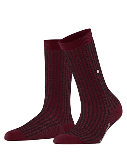 Burlington Damen Socken Pepita W So Wolle gemustert 1 Paar, Rot Cranberry 8033, 36-41 von Burlington