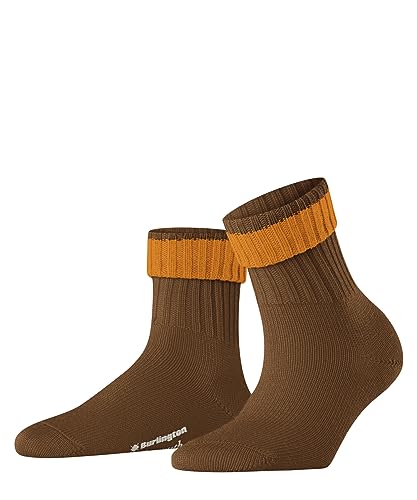 Burlington Damen Socken Plymouth Wolle einfarbig 1 Paar, Braun (Sierra 5190), 36-41 von Burlington