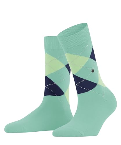 Burlington Damen Socken Queen W SO Baumwolle gemustert 1 Paar, Blau (Fiji 6980) neu - umweltfreundlich, 36-41 von Burlington