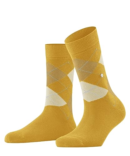 Burlington Damen Socken Queen W SO Baumwolle gemustert 1 Paar, Gelb (Solar 1314) neu - umweltfreundlich, 41-45 von Burlington